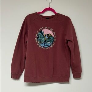 The North Face Maroon Graphic Sweatshirt